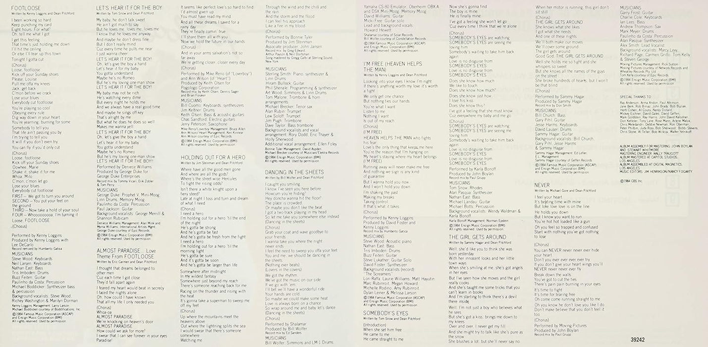 Footloose: Original Soundtrack Of The Paramount Motion Picture