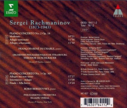 Rachmaninov: Piano Concertos Nos. 2 & 3 - Duchable / Berezovsky