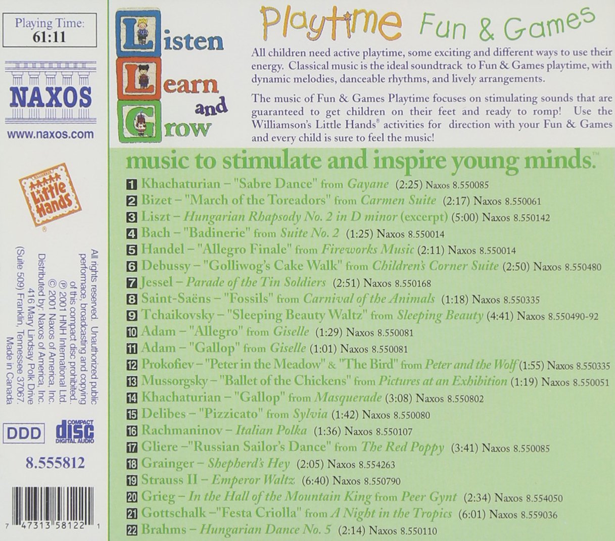 Listen Learn & Grow: Playtime Fun & Games / Various