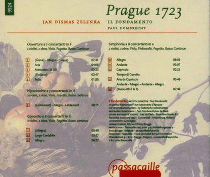 Zelenka: Prague 1723 (Orchestral works) /Il Fondamento · Dombrecht