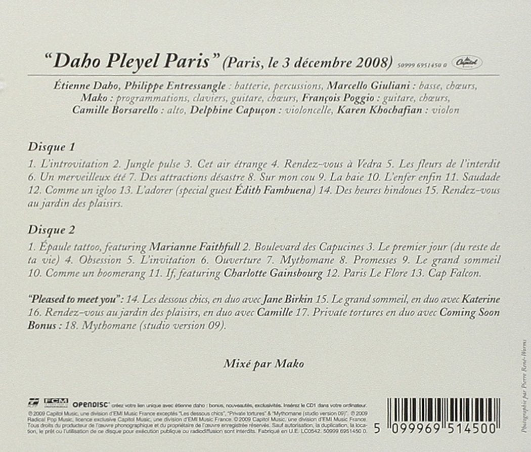 Daho Pleyel Paris
