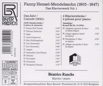 Fanny Hensel-Mendelssohn: The Year/4 Pieces for the piano