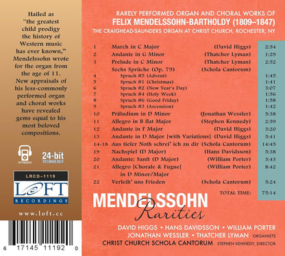 Mendelssohn Rarities