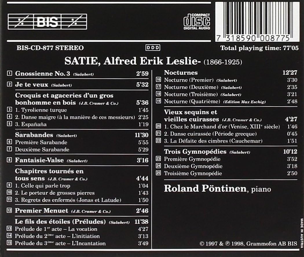 Erik Satie/gnossienne No.3