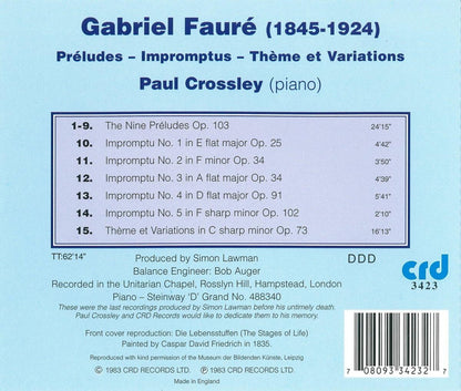 Gabriel Fauré: Préludes/Impromptus/Thème Et Variations