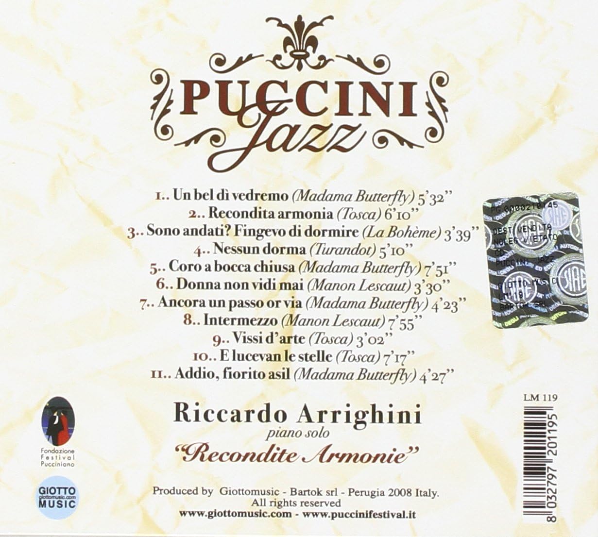 Puccini Jazz-Recondite Armonie