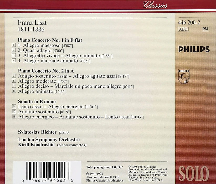 Liszt: The Two Piano Concertos; The Piano Sonata