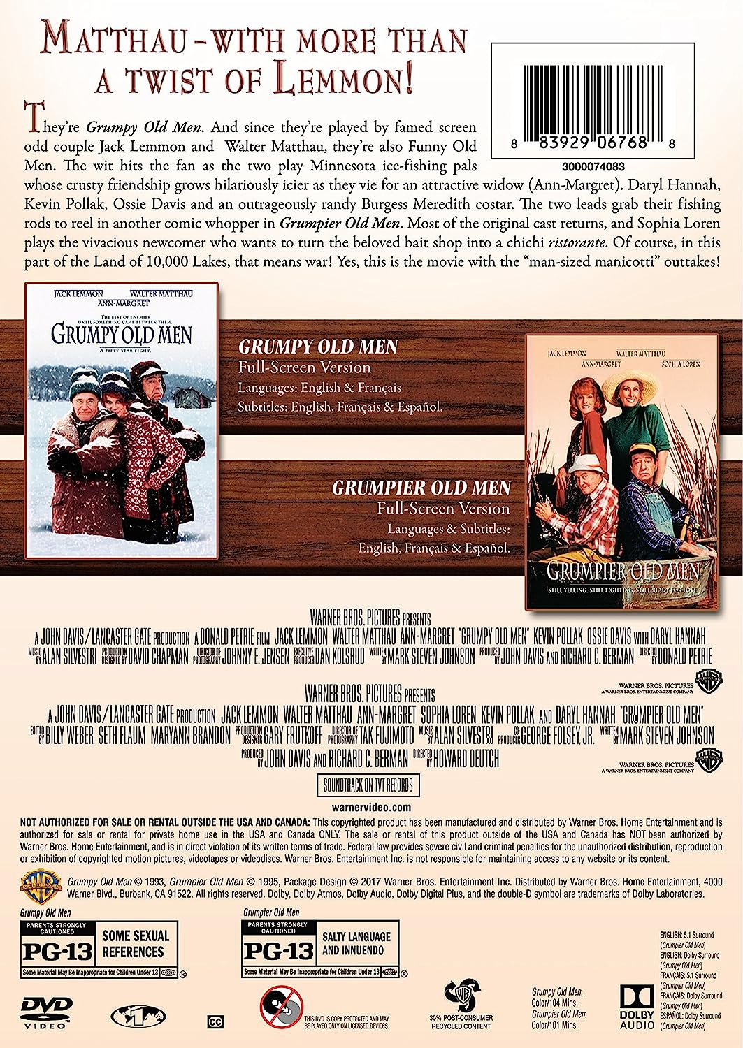 Grumpy Old Men/Grumpier Old Men (Full-Screen Edition)