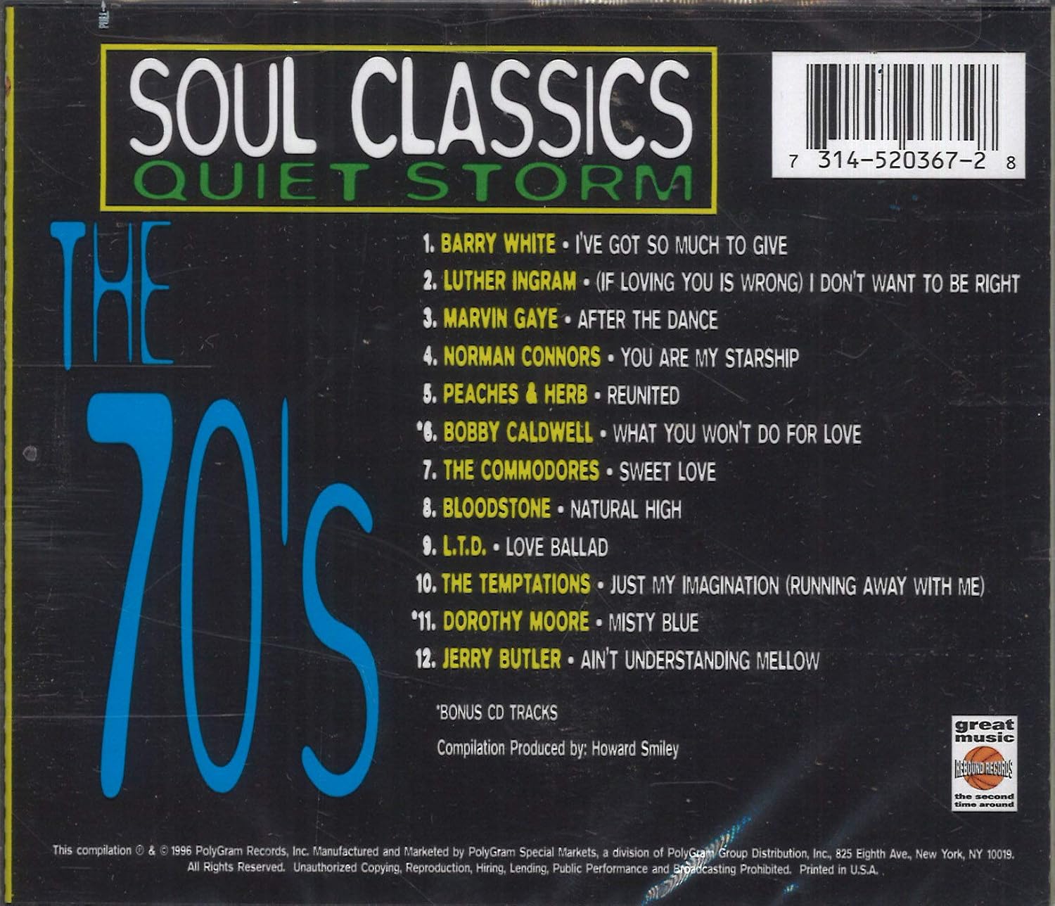 Soul Classics: Quiet Storm -The 70`S--V/A