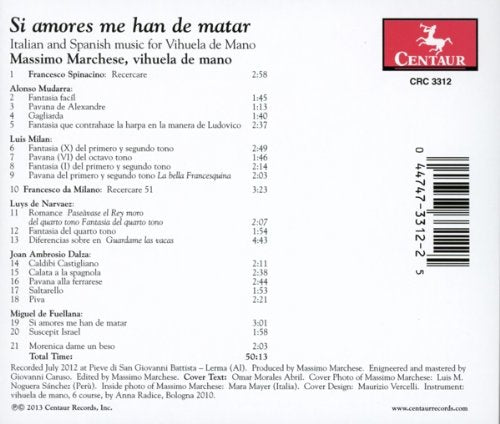 Si amores me han de matar - Italian and Spanish Music for Violin