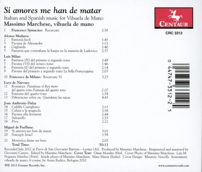 Si amores me han de matar - Italian and Spanish Music for Violin