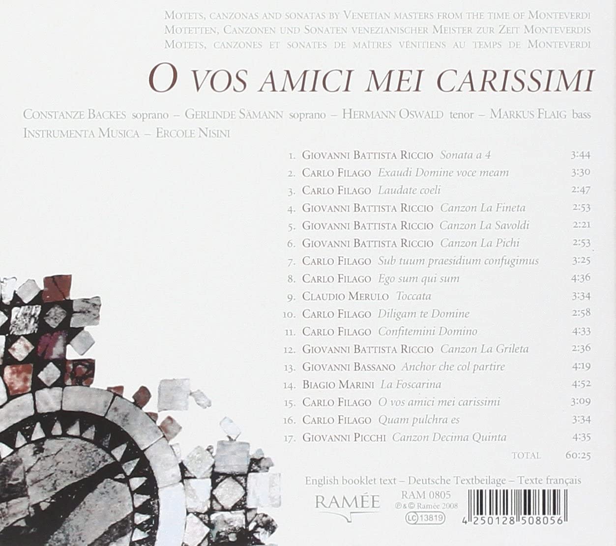 O Vos Amici Mei Carissimi-Motetten,Canz