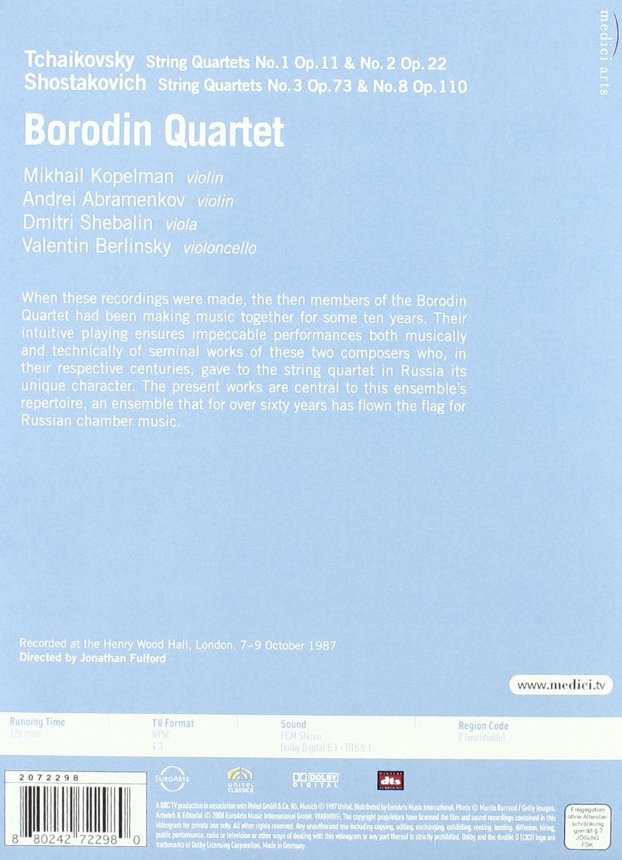 Borodin Quartet: Tchaikovsky String Quartets Nos. 1 & 2; Shostakovich String Quartets Nos. 3 & 8