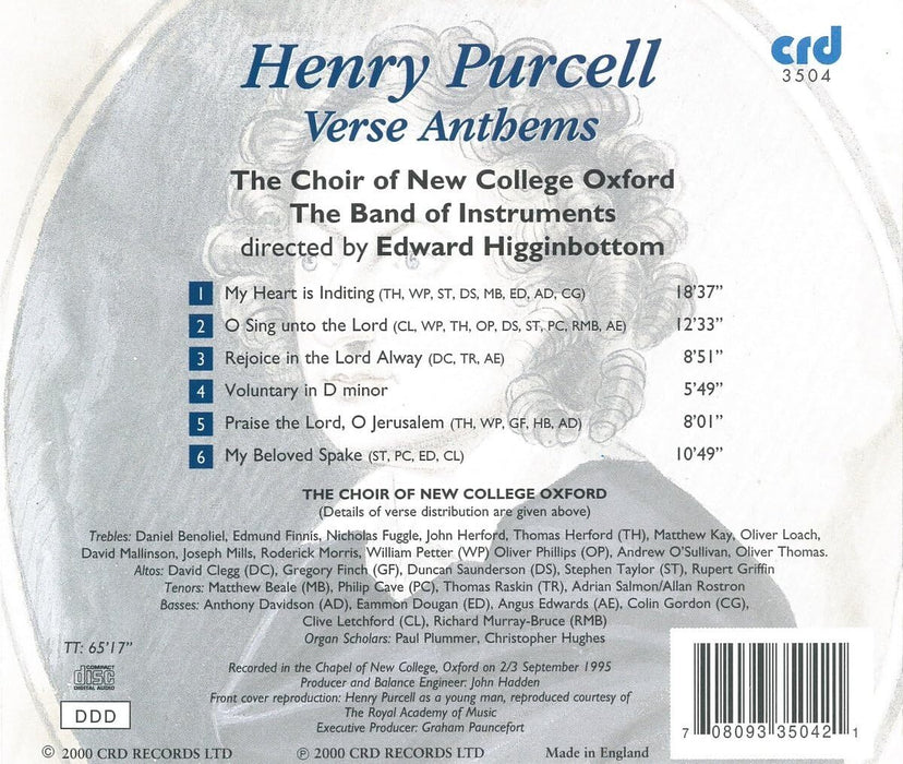 Henry Purcell: Verse Anthems