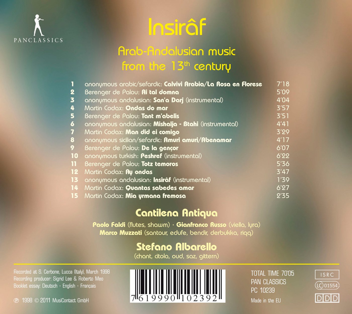 Berenguer - Insiraf - Arab-Andalusian Music from the 13th Century