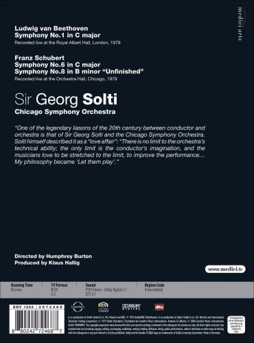 Sir George Solti/Chicago Symphony Orchestra: Beethoven Symphony No. 1/Schubert Symphony No. 6 & 8