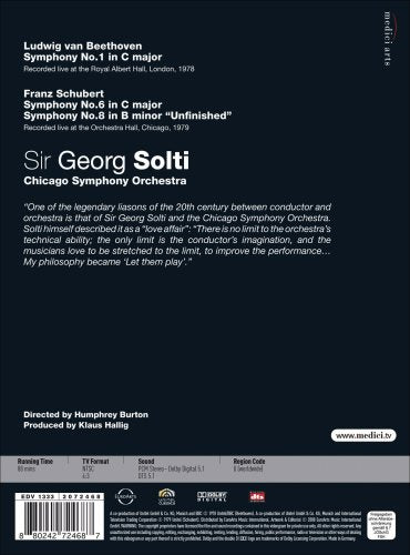 Sir George Solti/Chicago Symphony Orchestra: Beethoven Symphony No. 1/Schubert Symphony No. 6 & 8