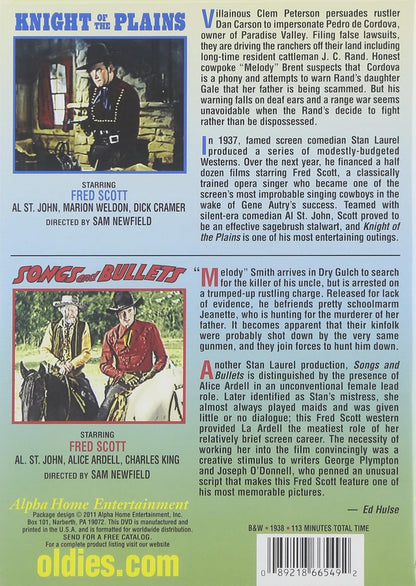 Fred Scott Double Feature: Knight of the Plains / Songs and Bullets