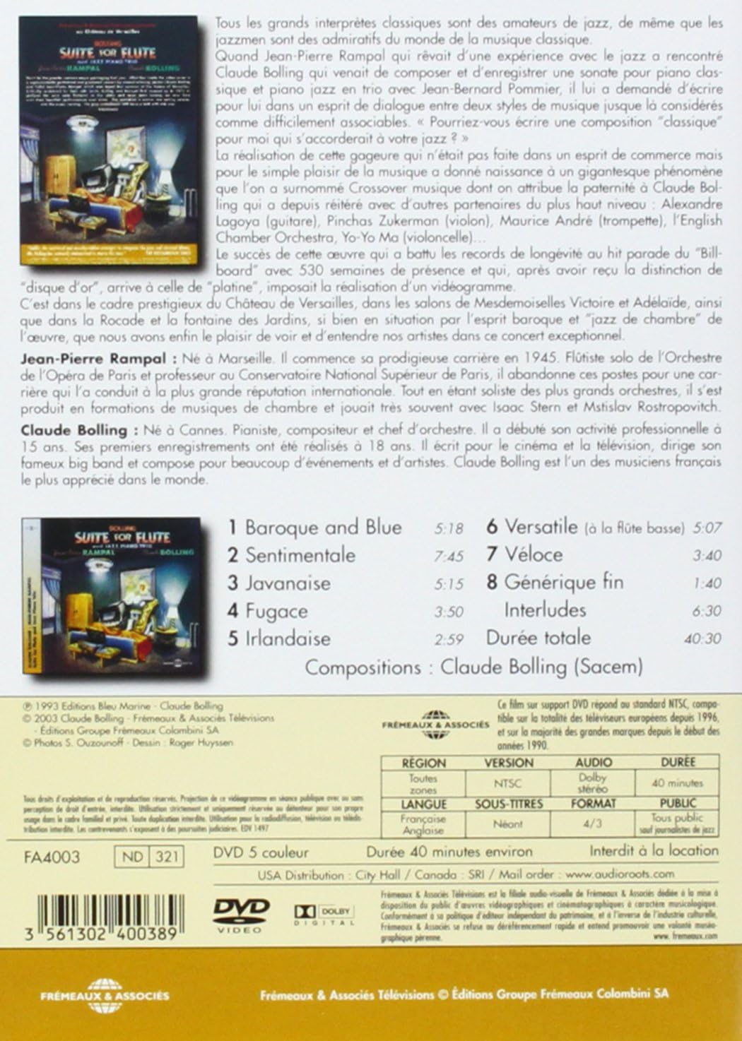 Bolling's Suite for Flute & Jazz Piano Trio