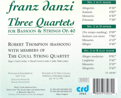 Franz Danzi: Bassoon Quartets