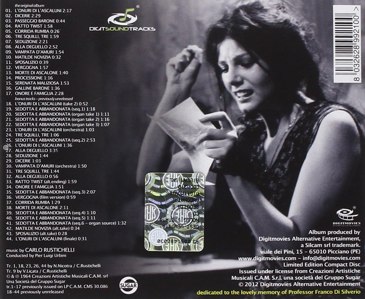 Sedotta E Abbandonata Seduced and Abandoned Soundtrack