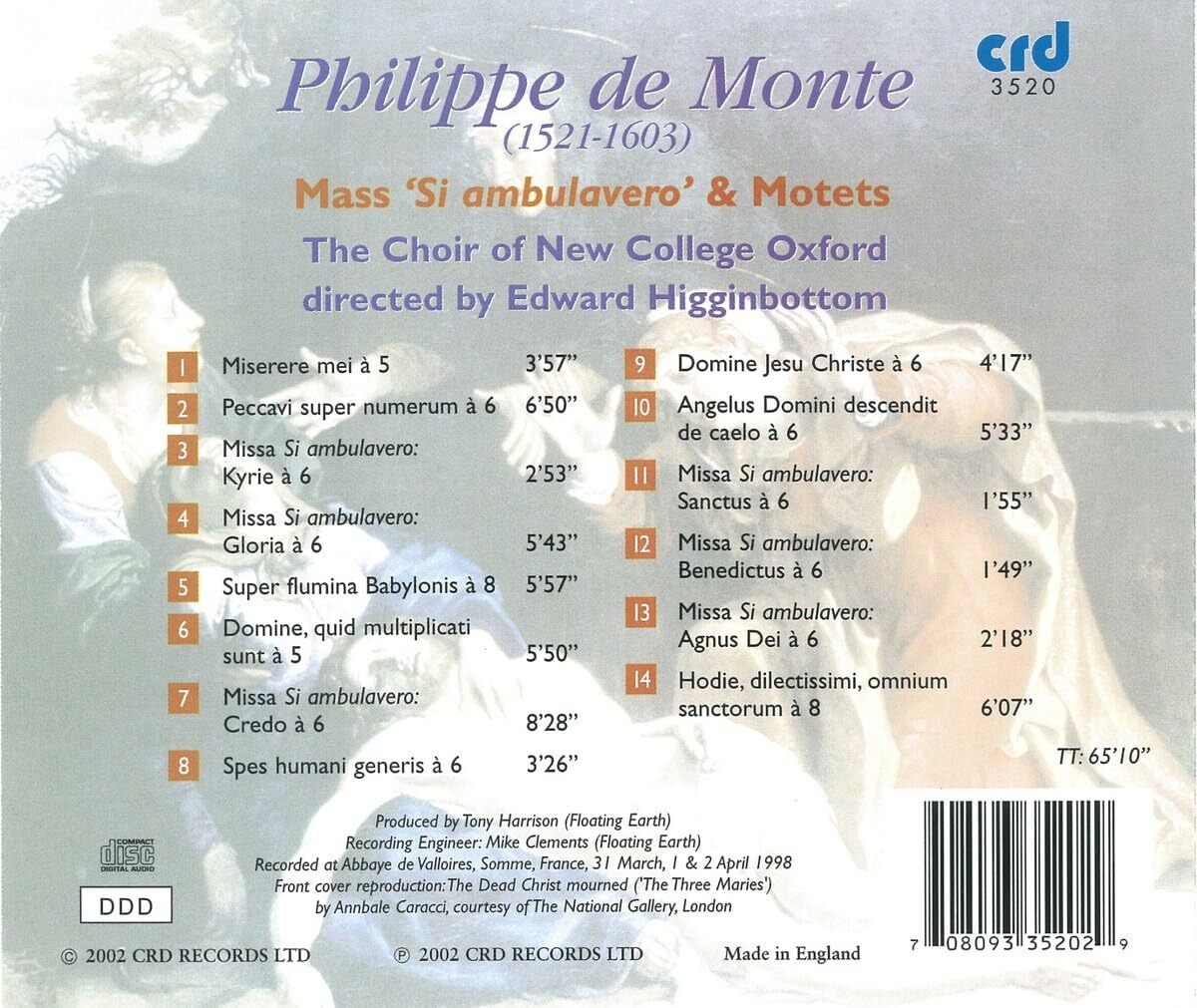 Philippe De Monte: Mass 'Si Ambulavero' & Motets