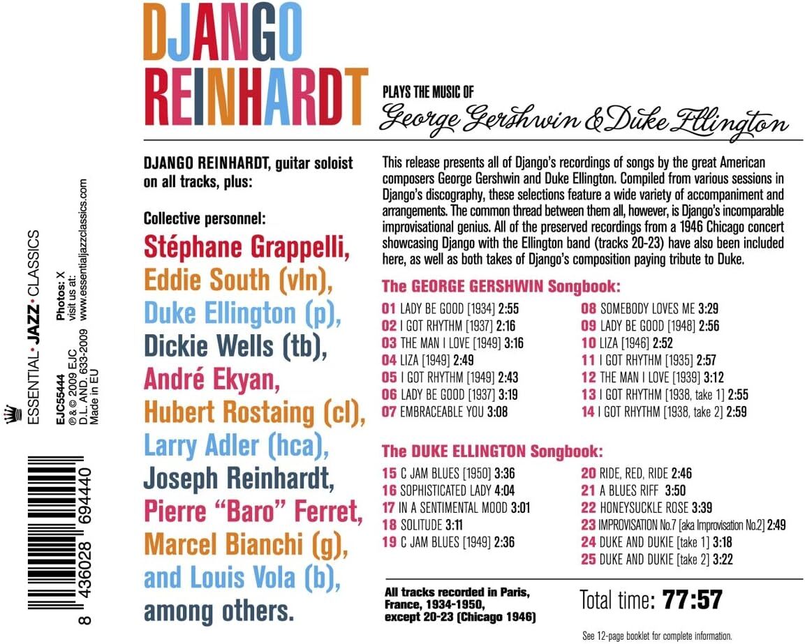 Plays the music of Gershwin & Ellington