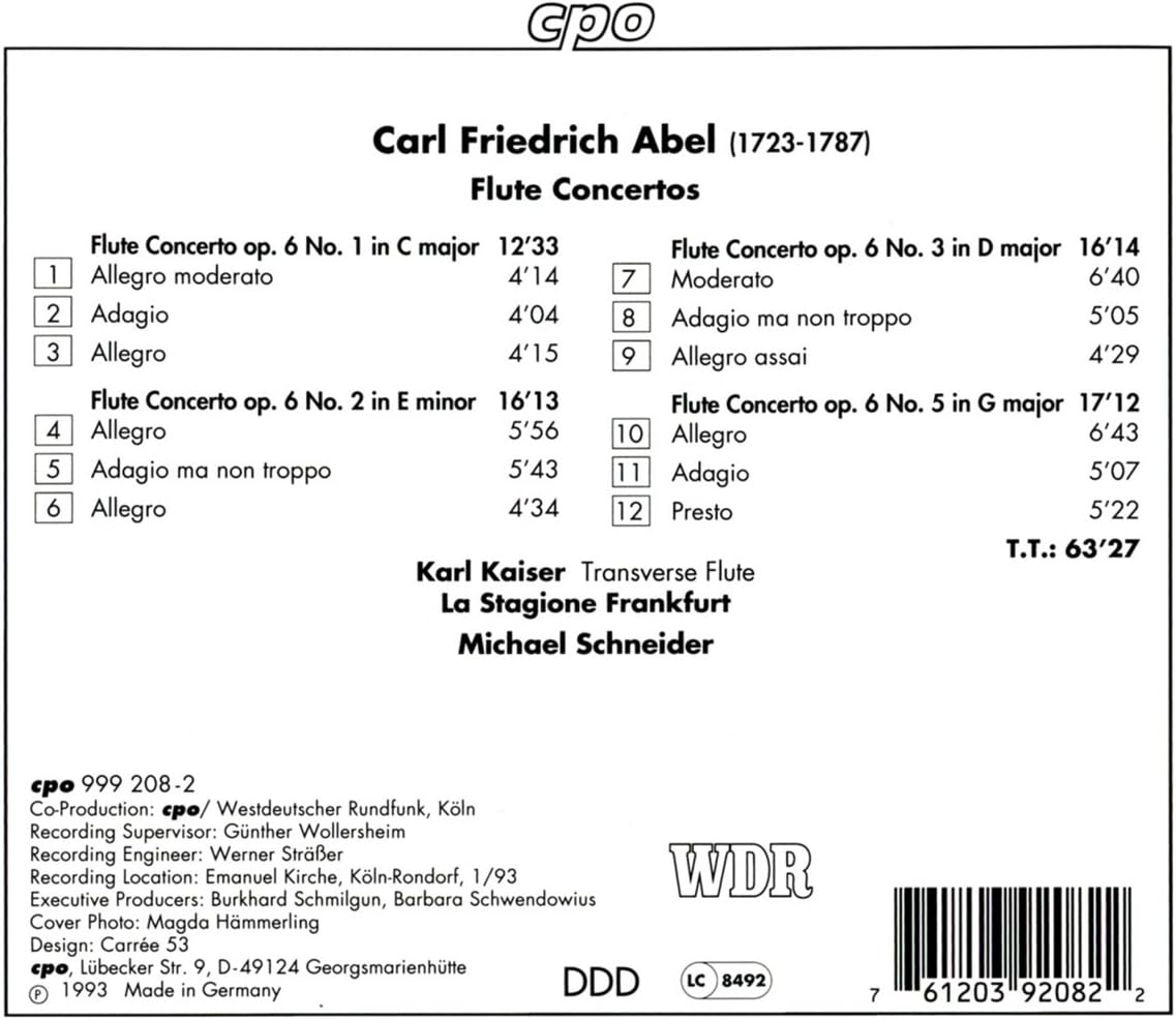 5 Concertos for Flute and Orchestra (Schneider, La Stagione)
