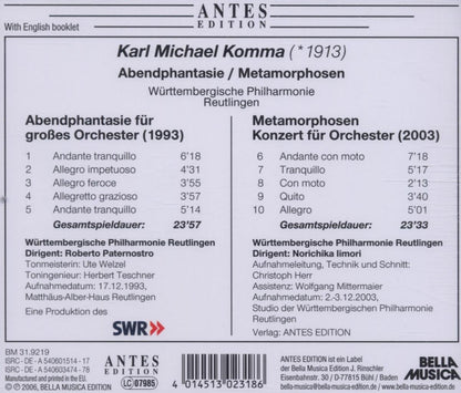 Komma: Abendphantasie for Orchestra / Metamorphosen