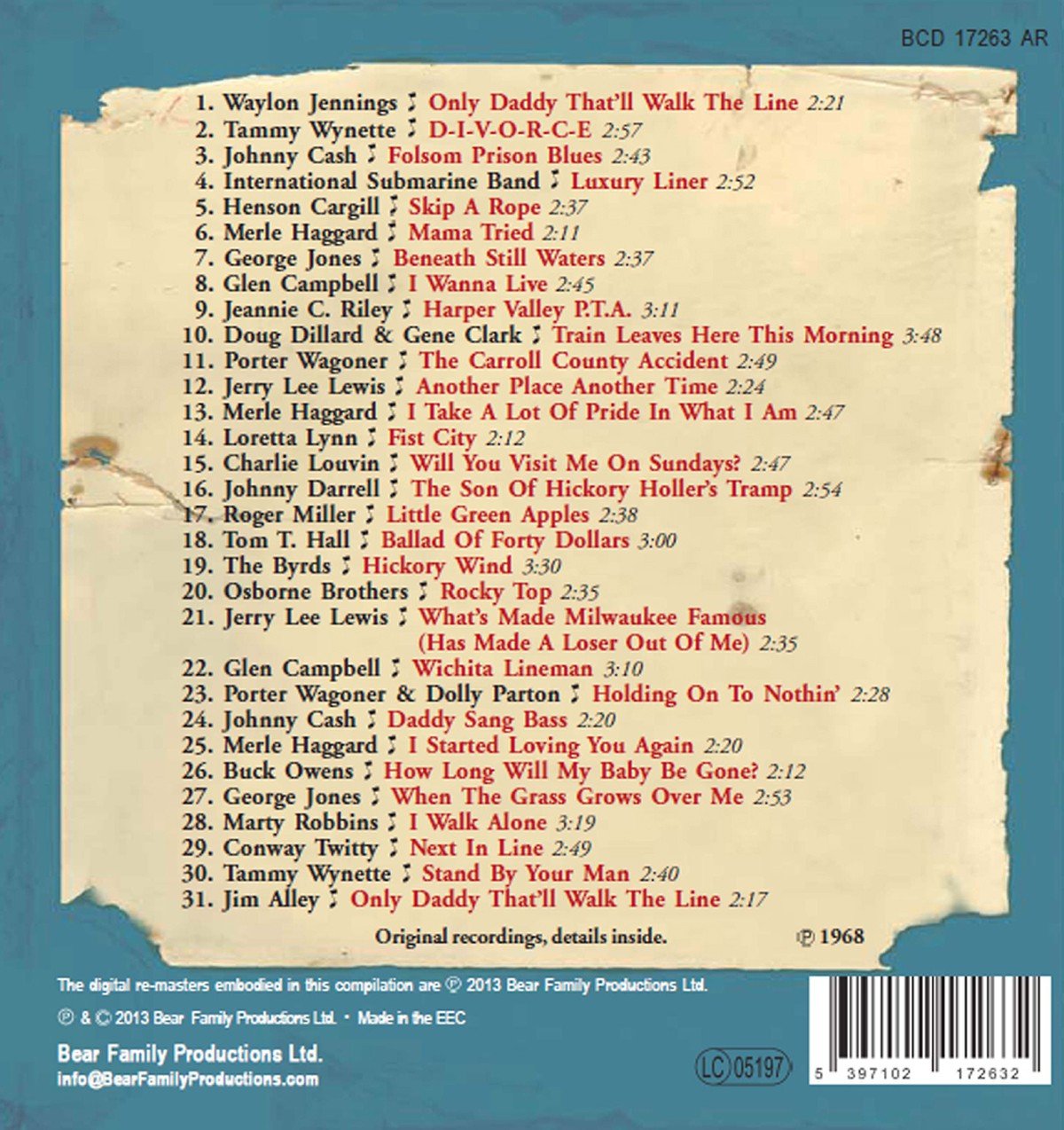 Country & Western Hit Parade 1968 / Various