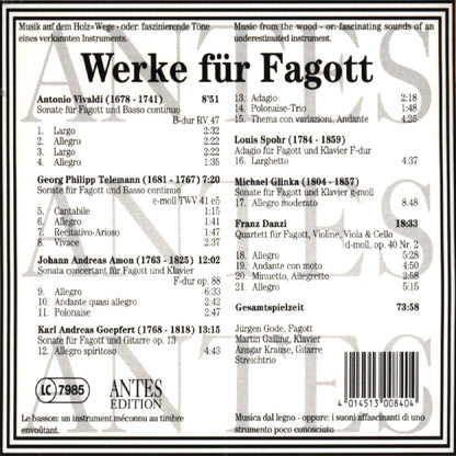 Fagott 1 Bassoon / Son for Bassoon & Basso