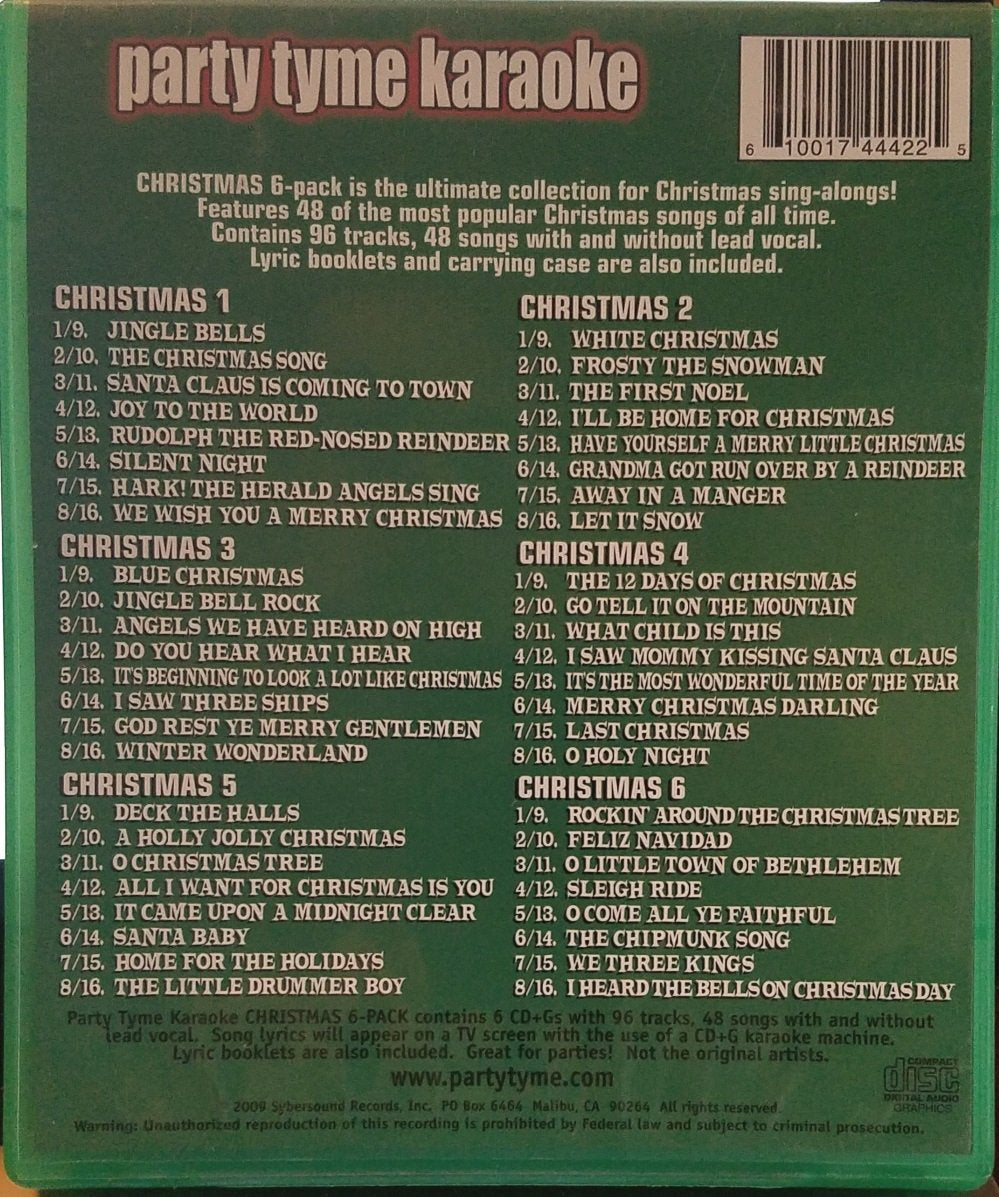 Party Tyme Karaoke - Christmas 6-Pack (48+48-song Party Pack)