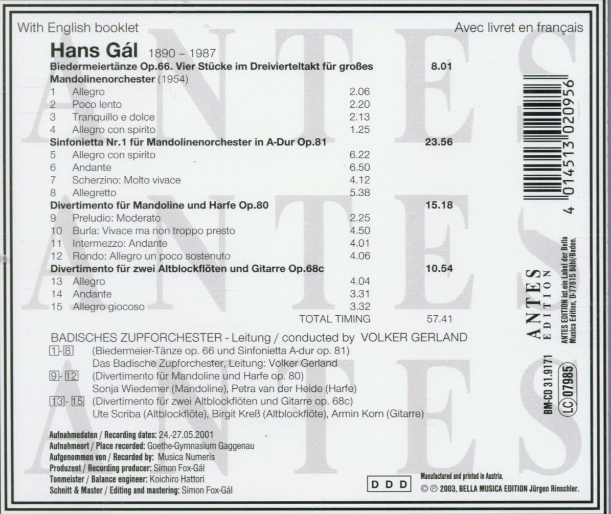 Music for Mandolin / Biedermeiertanze