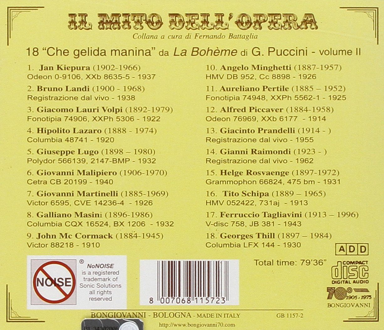 Che Gelida Manina II / Various
