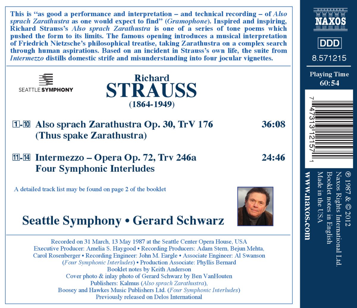 Strauss: Also sprach Zarathustra - Four Symphonic Interludes from Intermezzo