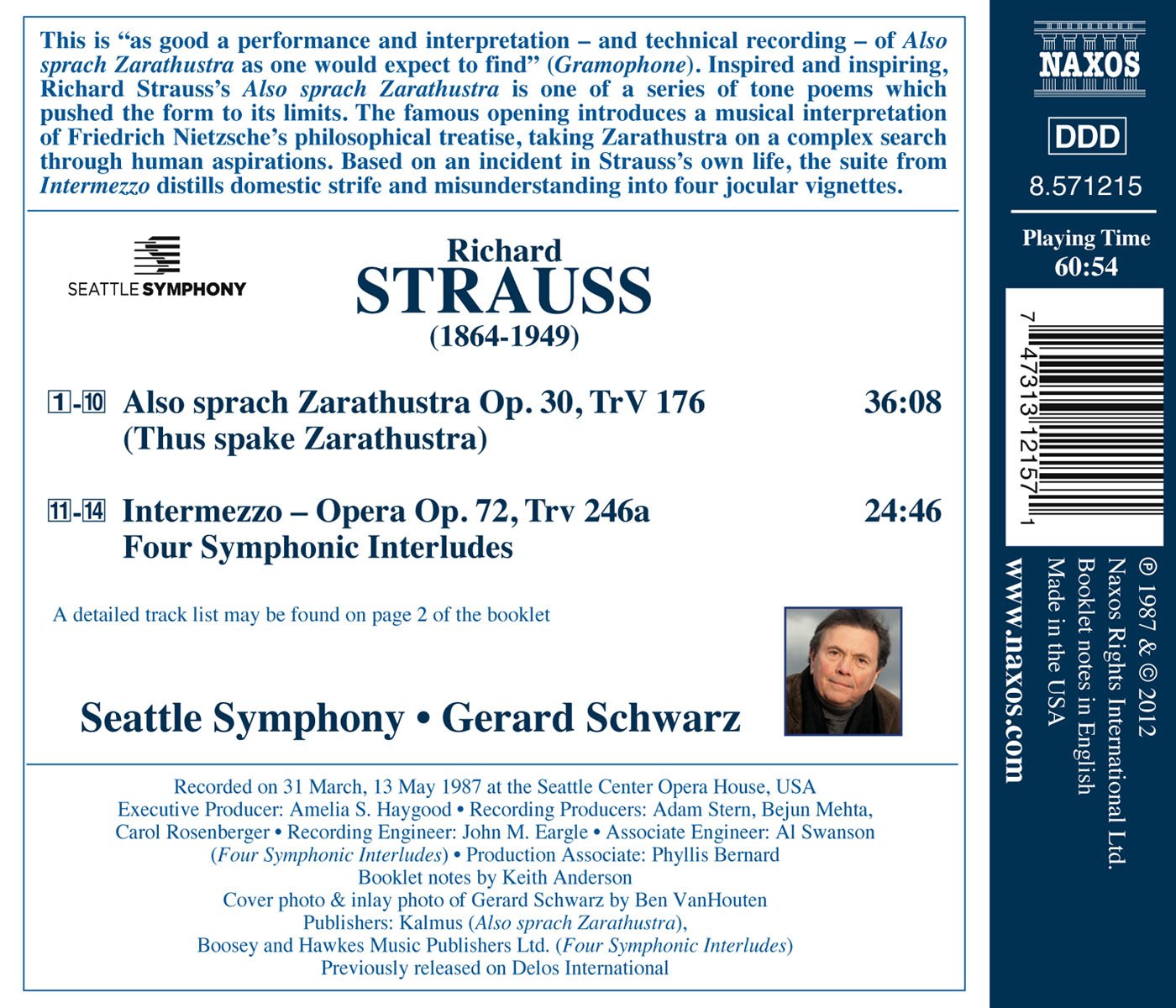 Strauss: Also sprach Zarathustra - Four Symphonic Interludes from Intermezzo