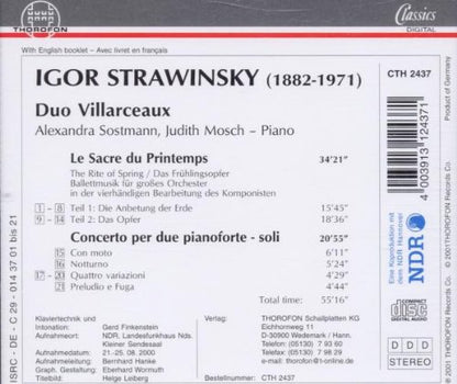 Sacre Du Printemps: Concerto for 2 Solo Pianos