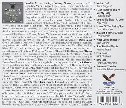 Golden Memories of Country Music Volume 3