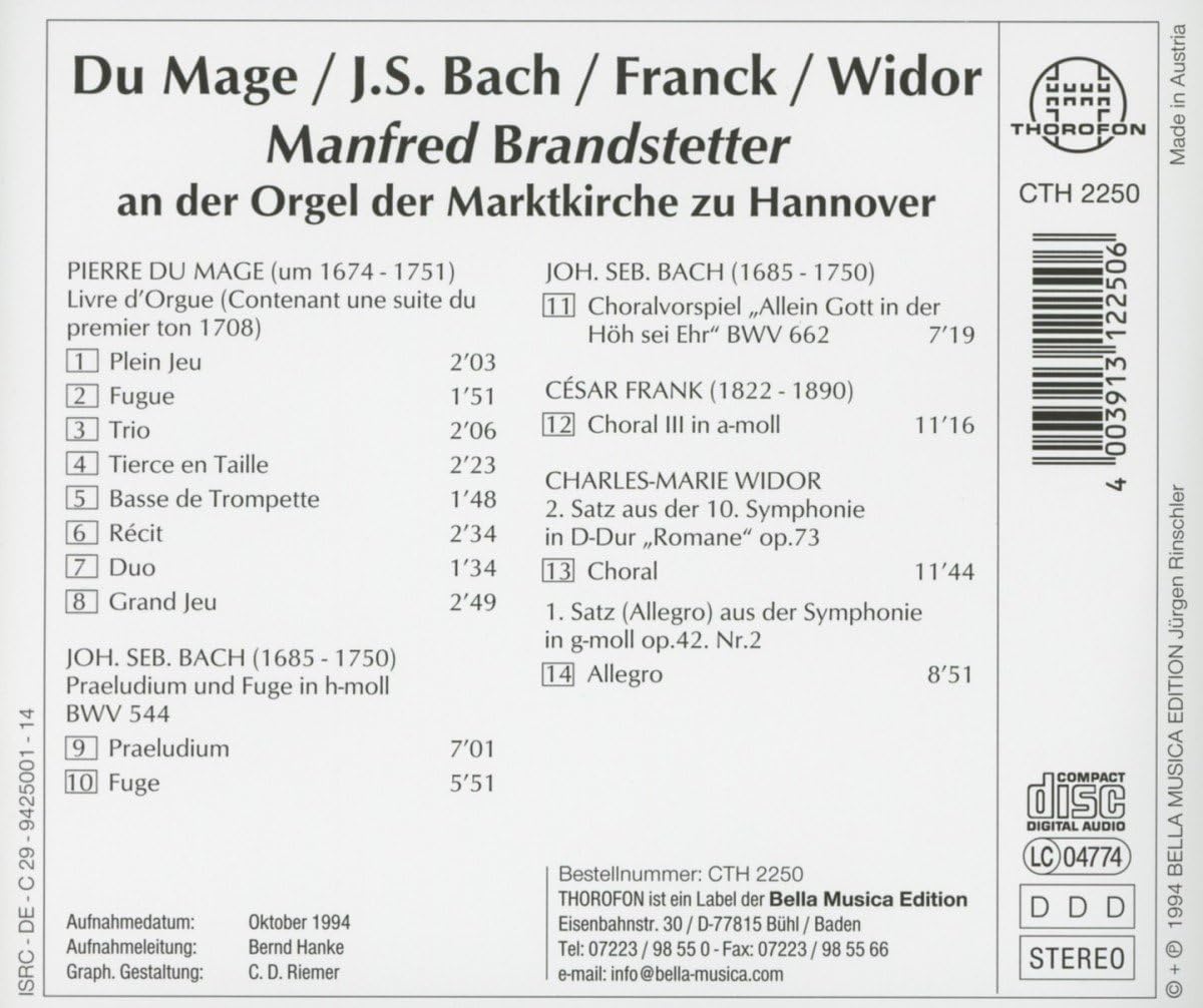 Livre D Orgue / Prelude & Fugue / Chorale 3