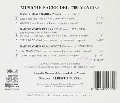Musiche Sacre Del 700