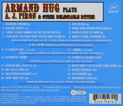 Armand Hug - Armand Hug Plays A.J. Piron & Other Delectable Ditties