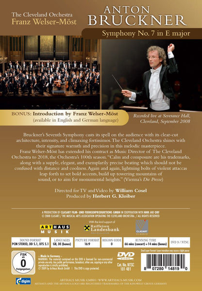 Bruckner: Symphony No.7 (Live Recording From The Severance Hall; Cleveland; 2008)