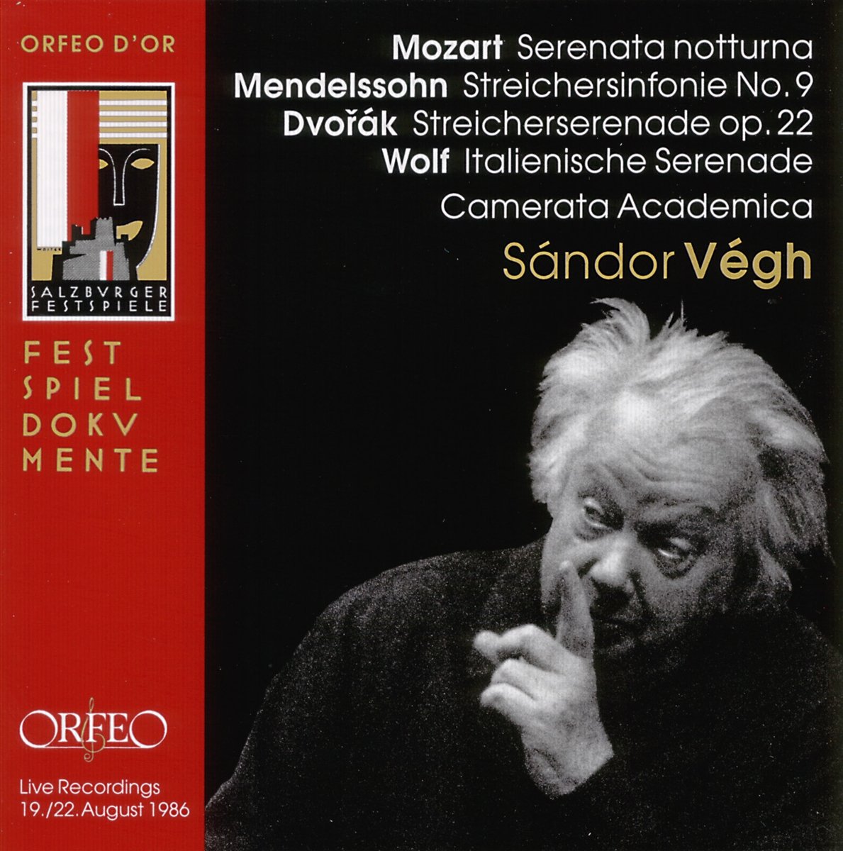 Camerata Academica Live Performances Salzburg 1986 (Vegh)