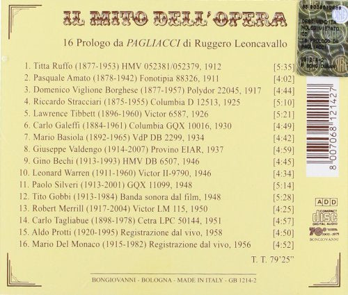 16 Prologo Da Pagliacci Di Leoncavallo