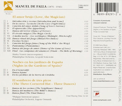 Amor Brujo / 3 Cornered Hats / Nights in Garden of
