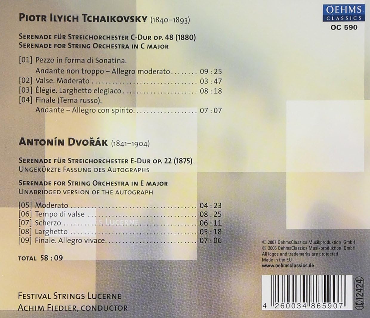 One Great Chamber Orch / Two String Masterpiece