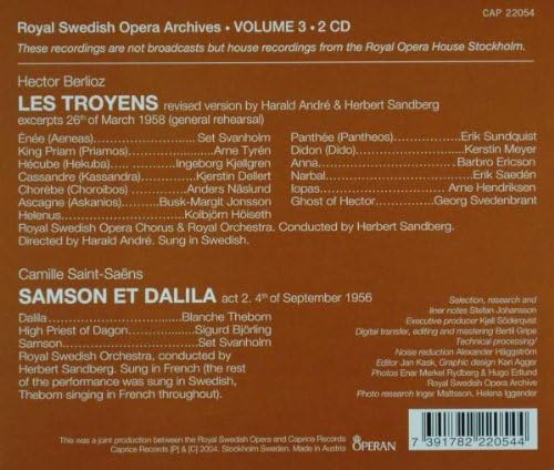 Royal Swedish Opera Archives Vol. 3