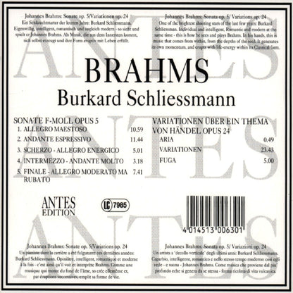 Young Brahms / PN Son No 3 / Variations