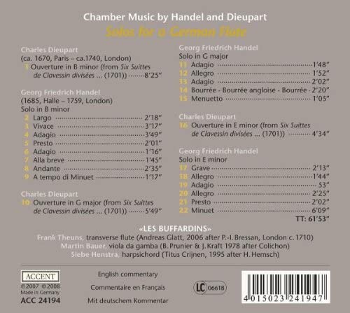 Solo for the German Flute - Kammermusik von Händel und Dieupart