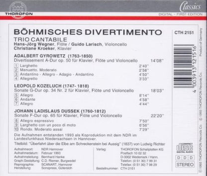 Gyrowetz/Kozeluch/Dussek: Bohemian Divertimentos